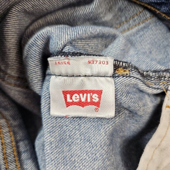 Vtg Levi's 501 Jeans Men's 32x32 Light Wash Button Fly Copper Rivets Batwing 90s - Picture 3 of 16